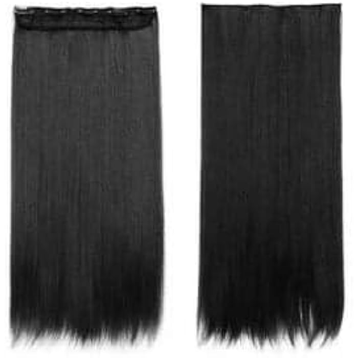 DILLARDS Black Straight Fiber Wig Extension - Image 2